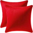 thumbnail image 1 of Chenchen Throw Pillow Covers 16x16 Christmas Red: Pack of 2 Cozy Soft Velvet Square Modern Luxury Decorative Throw Pillow Cases for Sofa Couch Living Room Bed Home Decor, 1 of 1