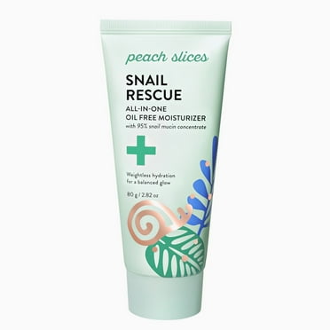 Peach Slices Snail Rescue All-in-One Oil Free Face Moisturizer with Snail Mucin, 3.83 fl oz