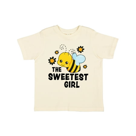 

Inktastic The Sweetest Girl with Bee and Honey Combs Gift Toddler Boy or Toddler Girl T-Shirt
