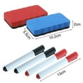 thumbnail image 5 of 4pcs Whiteboard Pens Markers Erasable, Whiteboard Markers Set with 2Pcs Magnetic Whiteboard Eraser, Dry Eraser with Thick Felt Pad, Dry Erase Whiteboard Cleaner for Students Home, 5 of 8