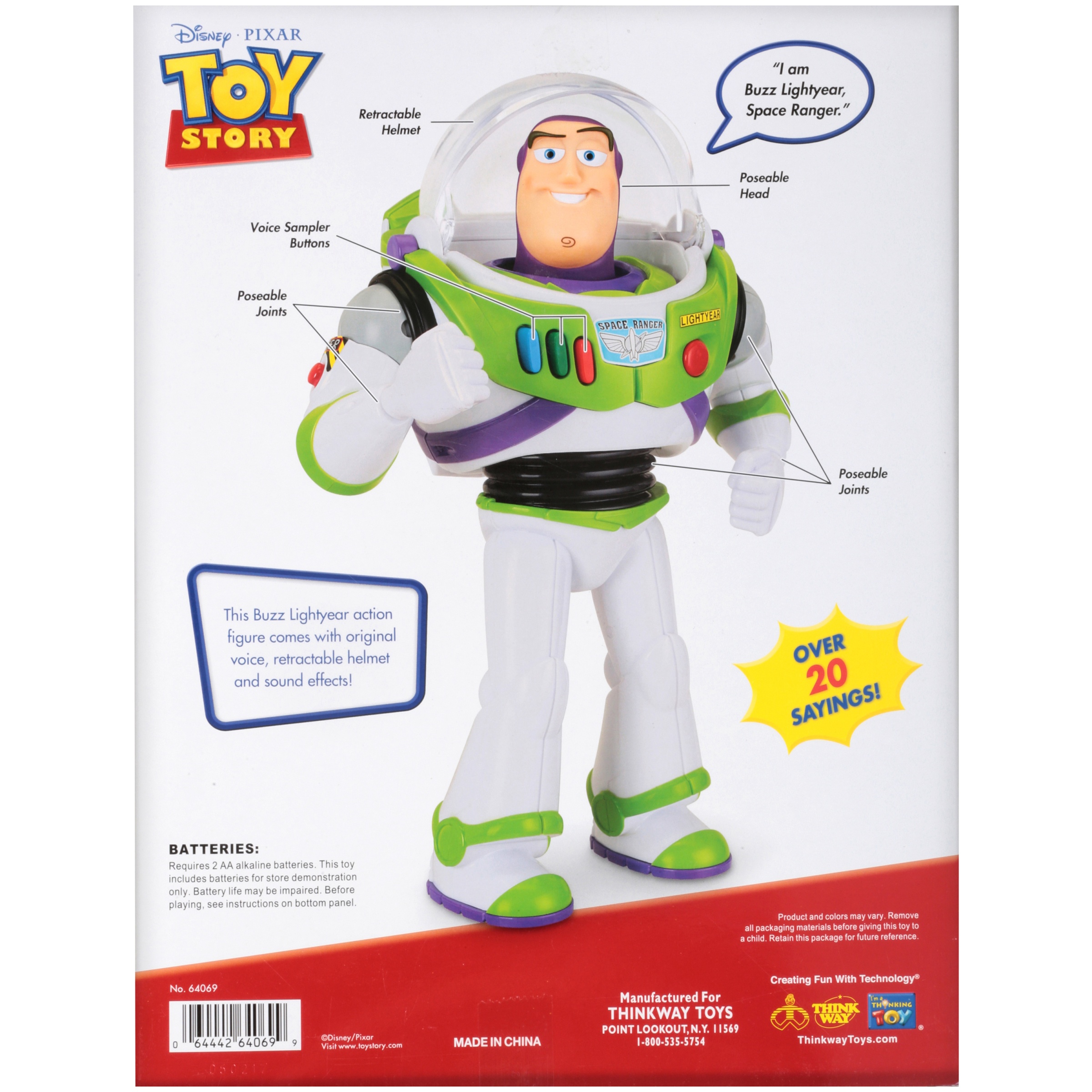 disney pixar toy story buzz lightyear talking action figure