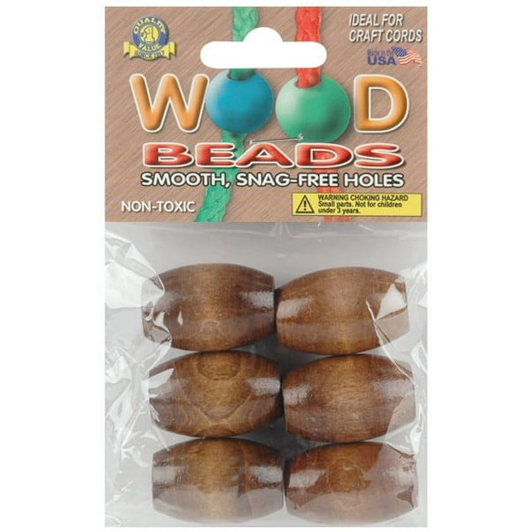 32 x 22mm Oval Wood Macrame Beads