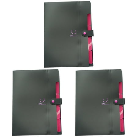 Set of 3 Filing Boxes with Lids Expanding File Folder