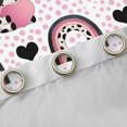 thumbnail image 4 of Homewish Cute Cow Rainbow Blackout Curtains Set of 2 (52x84 Each) For Children Teens Girls,Polka Dots Window Curtains,Pink Love Heart Print Curtains and Drapes,Super Cozy Room Decor, 4 of 6