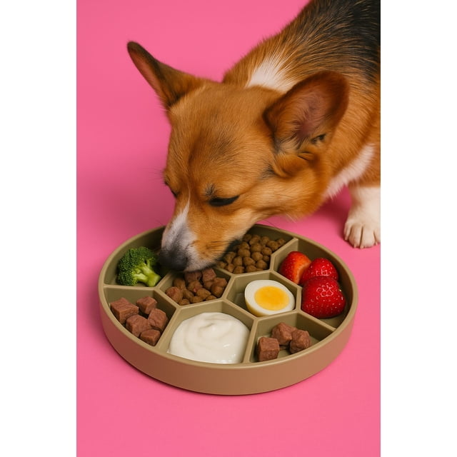 Comedero Lento de Silicona tipo Panal Para perro