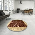 thumbnail image 4 of Ahgly Company Machine Washable Indoor Square Traditional Saffron Red Area Rugs, 6' Square, 4 of 7