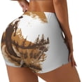 thumbnail image 1 of Fotbe Western Cowboy Countryside Shorts Sin Costuras – Shorts Deportivos de Cintura Alta para Mujer, Elásticos para Gimnasio, Yoga, Running o Ciclismo-Small, 1 of 8