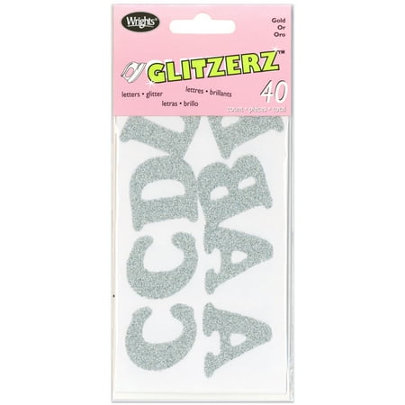 Iron-On Glitzerz Letters 1.25"-Silver