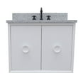 thumbnail image 3 of Bellaterra Home 31" Single wall mount vanity in White finish top with Gray granite and rectangle sink, 3 of 8
