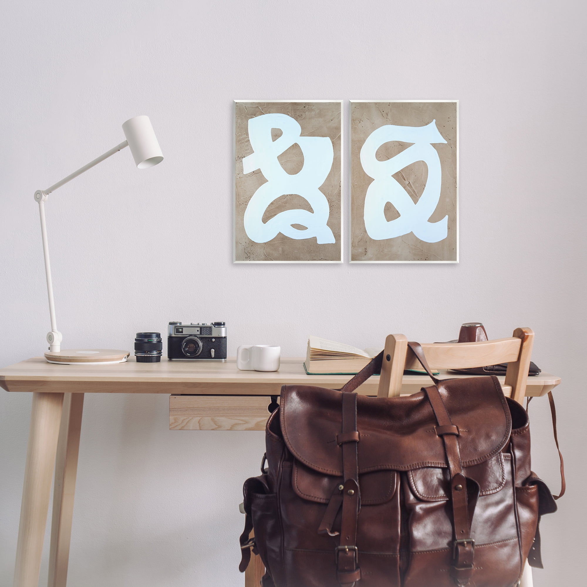 Stupell Industries Abstract Squiggle Line Abstract Painting Unframed Art Print Wall Art, 10 x 15, Set of 2