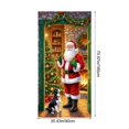 thumbnail image 3 of Housse de Porte de Noël Père Noël Rideau de Porte / Décoration Murale des Fêtes pour Porte d'Entrée / Tissu Polyester Festif Décoration Intérieure Extérieure pour la Maison, 3 of 6