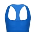 thumbnail image 4 of Fldy Men's Sleeveless Y Back Muscle Half Tank Top Vest Tee T-shirts Clubwear Stage Costume Crop Tops Blue XL, 4 of 7