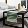 thumbnail image 5 of Dark Green Ombre Stripe Cotton Linen Small Table Runner 13 x 48 inch Farmhouse Simple Striped Non-slip Rectangular Dining Table Decor for Wedding Party Holiday Dinner, 5 of 8