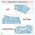 thumbnail image 3 of FORMRS Long Sleeve Top and Pants Pajama Set for Niños 2-Piece Sleepwear, Sizes 18M-8Y, Blue Snowflake, 3 of 6