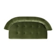 Jennifer Taylor Home Jared Roll Arm Tufted Bench Settee, Olive Green