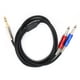 thumbnail image 1 of BLS0201 Cable de audio de 6,35 mm macho a doble mono de 6,35 mm Cable de audio de metal para reproductores Equipos de grabación1.8m, 1 of 5