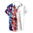 thumbnail image 3 of Camisa hawaiana con estampado 3D de la bandera estadounidense de moda para hombres y mujeres, camisas casuales de playa para vacaciones de verano, camisetas geniales de manga corta para niños, 3 of 4