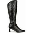 thumbnail image 2 of Naturalizer Women's Deesha Knee High Boot Black Croco Extra Wide Calf 9.5W, 2 of 5