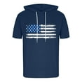 thumbnail image 6 of UVEASISHA 4Th of July Hooded Tshirt for Men Short Sleeve American Flag Hoodie Independence Day Patriotic Hoodies Navy L, 6 of 7