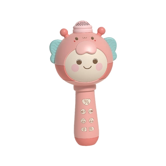 Vogacara Micrófono para niños, compatible con Bluetooth, recargable, HiFi, música, micrófono para niños, altavoz, Karaoke, sonido, equipo de Audio, Juguetes Educativos Rosado Vogacara FN011355-01