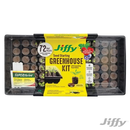 UPC 033349660406 product image for Jiffy 72 Cell Greenhouse Seed Starter Kit with 36mm Peat Pellets | upcitemdb.com