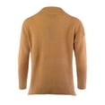 thumbnail image 3 of A2Y Women's Relaxed fit Mock Neck Mossy Fluffy Knit High Low Sweater Dark Mustard S, 3 of 5