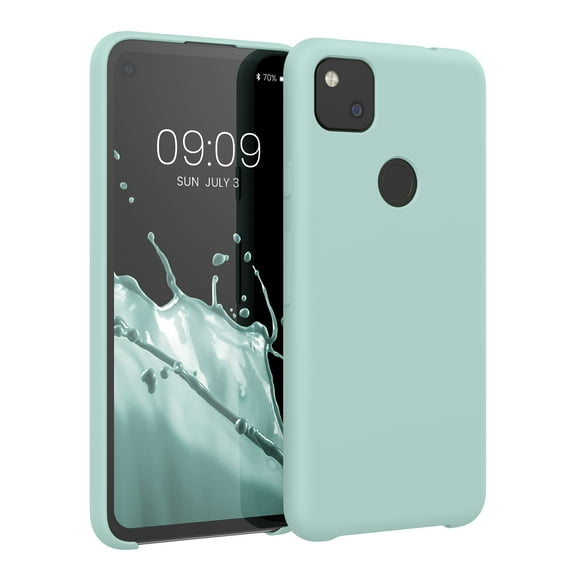 kwmobile Case Compatible with Google Pixel 4a Case - TPU Silicone Phone Cover with Soft Finish - Mint Matte