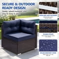 thumbnail image 6 of Patio Outdoor Furniture Sets, 7 Pieces All-Weather Rattan Sectional Sofa with Tea Table & Cushions, PE Rattan Wicker Sofa Couch Conversation Set for Garden Backyard Poolside, 6 of 10
