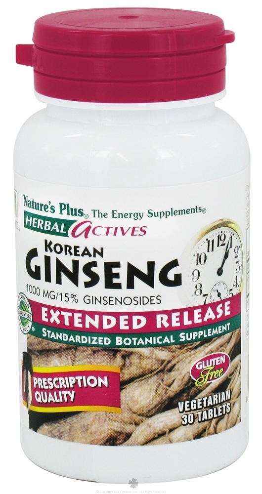 Nature's Plus Herbal Actives Korean Ginseng Extended Release 1000 mg