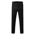 thumbnail image 4 of Mens Business Work Pant Classic Casual Trousers Comfortable Flat Front Dress Stretch Black Pant, 4 of 5