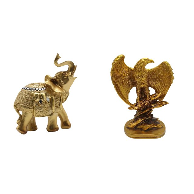 Escultura De Resina De Elefante Majestuosa, Adorno De Escritorio, Figura Artística De Animal Para El Hogar, La Oficina, El Dormitorio, El Escritorio, El Comedor, Decoración, Regalo
