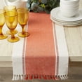 thumbnail image 2 of Design Imports CAMZ12177 DII Burnt Orange Striped Fringe Ribbed Table Runner 13X72, 2 of 2