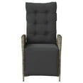 thumbnail image 2 of vidaXL Chaise de Jardin Inclinable avec Repose-Pieds en Rotin Gris, 2 of 5