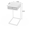 thumbnail image 3 of Alec 1 Drawer C Shaped End Table in Medium Brown  5643140, 3 of 8
