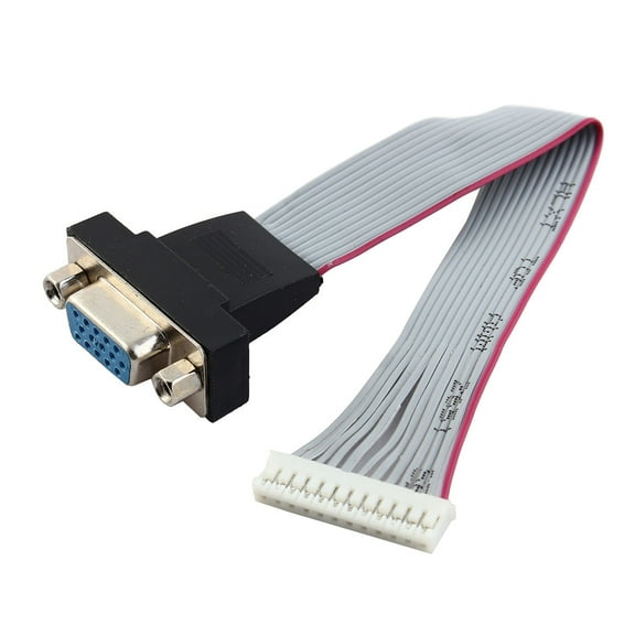 VGA HD15 Female to 12 Terminal Ribbon Flat Cable Connector