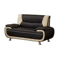 thumbnail image 5 of Kingway Furniture Lilian Faux Leather Livingroom Loveseat in BlackBeige, 5 of 5