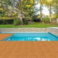 thumbnail image 5 of IVV Plastic Interlocking Deck Tiles 27 Pack, 11.4"x11.4" Waterproof Outdoor & Indoor Flooring for Patio, Balcony, Porch, Poolside, Backyard – Quick Snap Installation (Light Brown), 5 of 6