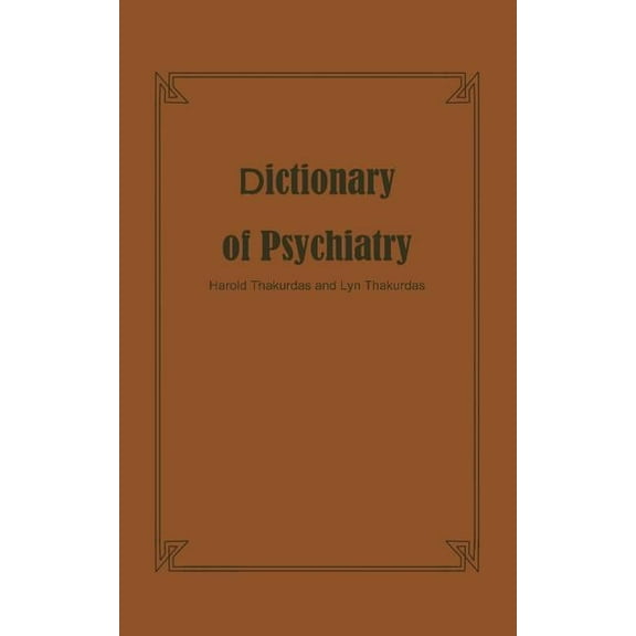 Dictionary of Psychiatry, (Paperback)