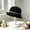 Black, variant on Women Straw Cloche Sun Hat Summer Church Hat Retro Breathable Round Beach Bowler Bucket Hats UPF 50+ Rolled Brim Travel Cap