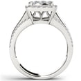 thumbnail image 3 of 1-1/2 Carat T.W. Diamond Single Halo Cluster 14kt White Gold Engagement Ring, 3 of 5