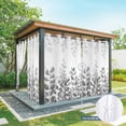 thumbnail image 6 of Outdoor Curtains for Patio Waterproof, Spring Gray Eucalyptus Outdoor Privacy Panels Grommet, Summer Botanical Leaf Country Blackout Outside Curtains for Porch/Cabana/Pergola/Gazebo 54"x108", 1 Panel, 6 of 8