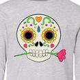 thumbnail image 4 of Inktastic Día de los Muertos Skull with Flower Long Sleeve Youth T-Shirt, 4 of 5