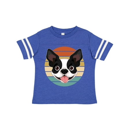 

Inktastic Boston Terrier Dog Retro Sunset Gift Toddler Boy or Toddler Girl T-Shirt