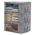 thumbnail image 2 of Foldable Storage Bag Organizers, Large Clear Window & Carry Handles, Great for Clothes, Blankets, Towels, Closets, Bedrooms, Under Bed & More, 2 of 8