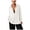 White, variant on vigerkar Womens Oversized Deep V Neck Sweatshirts Casual Collared Long Sleeve Ribbed Knit Pullover Tops (Khaki, M)
