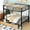 1: Black, variant on Harper & Bright Designs Metal Full over Full Size Bunk Bed with 2 Drawers, Full Bunk Bedframe Convertible into 2 Platform Bed, Black