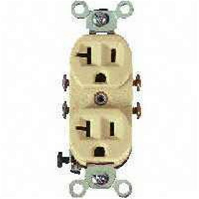 20Amp 3Wire Grounded Duplex Receptacle - Ivory