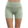 thumbnail image 4 of SDJMa Straight short Jeans for Women Summer Peach Lifting Shorts Women's Workout Shorts Athletic Shorts Women Dolphin Shorts High Waist Yoga Pants, 4 of 9