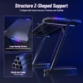thumbnail image 4 of Wasait 55 inch Z Shaped Gaming Desk Computer Gaming Desk with Led light PC Computer Desk Ergonomic Workstation Large Gaming Table with Headphone Hook & Cup Holder for Home Office, 4 of 7