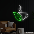 thumbnail image 2 of Craftnamesign Coffee Leaf Neon sign, Coffee Shop Decor, Bedroom Wall Art, 2 of 4